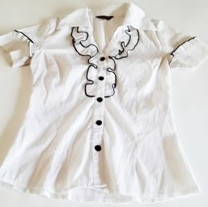 UZ SA Fashion Pirate Shirt Chambray Blouse